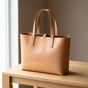 Bolso de Mano de Cuero Genuino Hecho a Mano por BS INTERNATIONAL, Bolso de Lujo Casual para Mujer, Duradero, Impermeable, 2L+ Gran Capacidad, Correas Dobles - Product Image 6