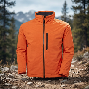 Custom logo Work Windproof Outdoor Quilted <b>Waterproof</b> Zipper Soft Shell Autumn Fleece Windbreaker Men's <b>Jacket</b> Skyler - Product Image 3