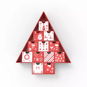 Calendrier de l'Avent de Noël portable haut de gamme et écologique avec bracelet, boîte cadeau compte à rebours de 24 jours pour l'emballage de produits de boisson - Product Image 4