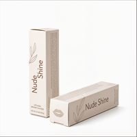Boîte cosmétique personnalisée pour produits de beauté, tels que le gloss à lèvres, avec un design élégant et un emballage imprimé sur mesure