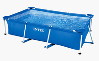 Intex 28272 3M x 2M x 0,75 M Hochwertiger Familien-Außen pool Kunststoff Rechteckiger Metallrahmen pool