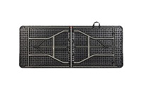 Table de jardin pliante Dreammao 6FT noire, robuste, portable, en plastique et rotin, pour pique-nique et repas en extérieur, facile à transporter, design moderne