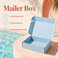 Boîte d'expédition en carton ondulé personnalisée avec logo imprimé, emballage cadeau en papier kraft pour produits de vente au détail