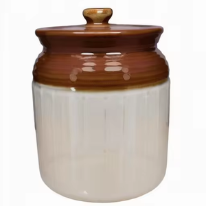 <span class=keywords><strong>Pot</strong></span> en céramique personnalisé de 5 L de style européen pour la fermentation de cornichons, kimchi, tomates, ail – Vente en gros - Product Image 6