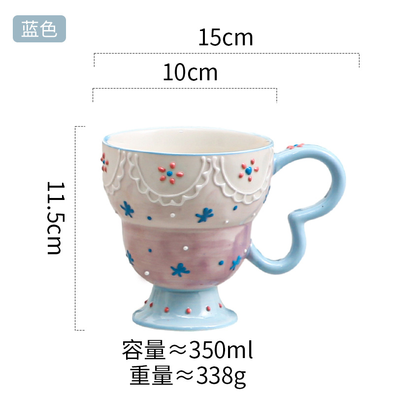 Dentelle gobelet bleu