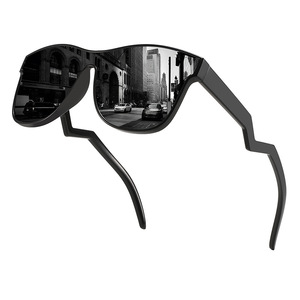 <b>Large</b> <b>Frame</b> Polarized Sunglasses Black PC <b>Frame</b> TAC Lens UV400 Outdoor Cycling Sports Eyewear - Product Image 1