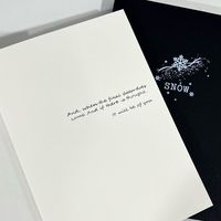 Weißes Hardcover B6 Schneeflocken-Notizbuch mit Schwarzem Einband 100 Blatt für Studenten-Tagebuch Planer & Tägliche Terminplanung