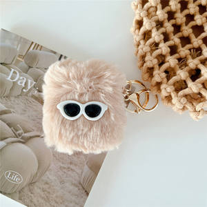 Gafas de Sol de dibujos animados en 3D, funda para auriculares de felpa con perro para <span class=keywords><strong>Airpods</strong></span> Pro 2nd 3rd 4 <span class=keywords><strong>Gen</strong></span>, funda con llavero - Product Image 6