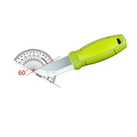 Outdoor-Taktikmesser mit hoher Härte, tragbares Selbstverteidigungsmesser, kleines gerades Feldmesser, Camping-Multifunktionsmesser mit glatter Klinge aus 5Cr-Stahl