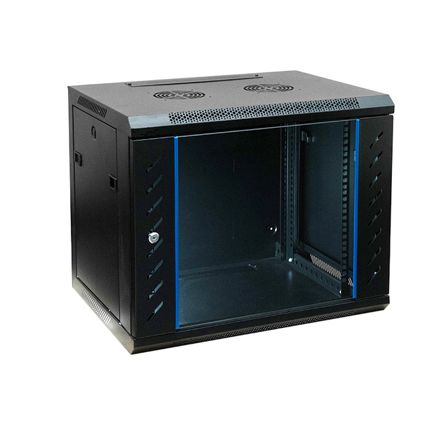2019 New Design Cooling Server Rack 19 Inch Perforated Glass Door Wall Mounted 4U 6U 9U 12U Data Network Cabinet