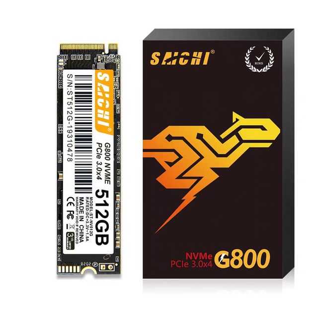 For 1TB NVMe M.2 PCIe 3.0 TLC Internal SSD 4MB Cache New PC Desktop Laptop 2100MB/s Read 1000MB/s Write Speed Metal Plastic
