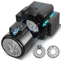 Automatischer Masturbator für Männer mit Kolben-Vibrationsmaschine, Einziehbar & Drehbar, Teleskopisches Rotations-Sexspielzeug mit Masturbationsbecher