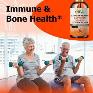 OEM Private Label Cayenne Pepper Hawthorn Turmeric <b>Vitamin</b> K2 D3 <b>Liquid</b> Drops with Cayenne Extract Immune Bone Health Drops - Product Image 5