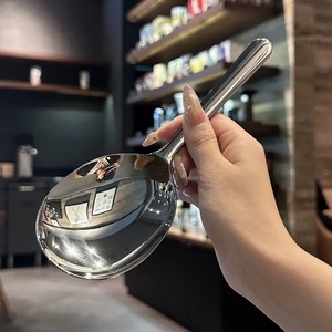 ช้อนสแตนเลสสำหรับแคมป์ปิ้ง ยี่ห้อ Yolecen ด้ามสั้น ขนาดใหญ่ ทนทาน เป็นมิตรกับสิ่งแวดล้อม หัวช้อนขนาดใหญ่ ใช้ตักข้าว ซุป ดีไซน์แบบตะวันออก - Product Image 2