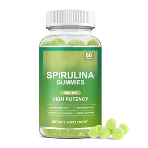 OEM/ODM Organic Spirulina Gummies With Vitamin B12 Antioxidant Products Dietary Supplement For Immune&Energy Support