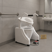 Équipement de levage de toilette assisté à commande électrique pour les personnes âgées, pour la routine quotidienne des toilettes