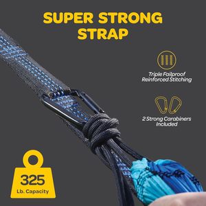 Sedia Amaca da Campeggio in Nylon e Acciaio, Robusta, Singola o Doppia, Capacità 400 libbre, con Cinghie per Alberi e Borsa da Trasporto, per Viaggi e Escursioni - Product Image 3