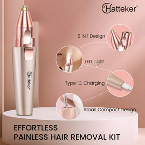 Hatteker Nuevo Depilador Eléctrico 2 en 1 para Cejas para Mujer, Depiladora Indolora, Removedor de Vello, Recortador de Cejas - Product Image 2