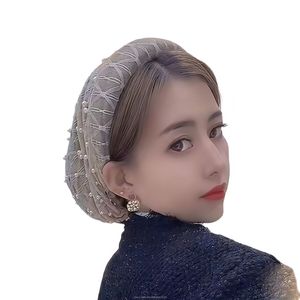 High-qualit Muslim women's Arab scarf hat, high elasticit, tie-back, solid color, soft inner laer, breathable and - Product Image 1