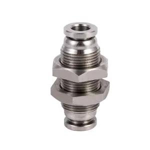 Stainless Steel PMM Series Pneumatic Air Tube Fittings Push In Connector