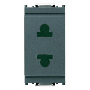 Sicury 2P 15A USA EU <b>Socket</b> 4.8mm Gray <b>Plug</b> Outlet - Product Image 1