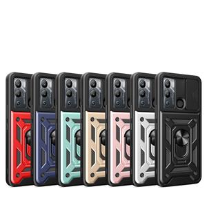 เคสกันกระแทกสำหรับ Infinix Hot 12i พร้อมที่ยึดแม่เหล็กในรถยนต์และขาตั้งแบบวงแหวน สำหรับ Infinix Hot 20S - Product Image 1