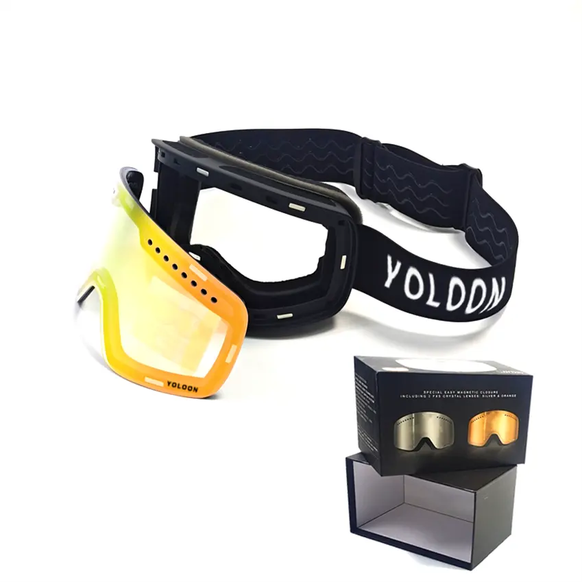 2022 occhiali da sci personalizzati antiappannamento da sci