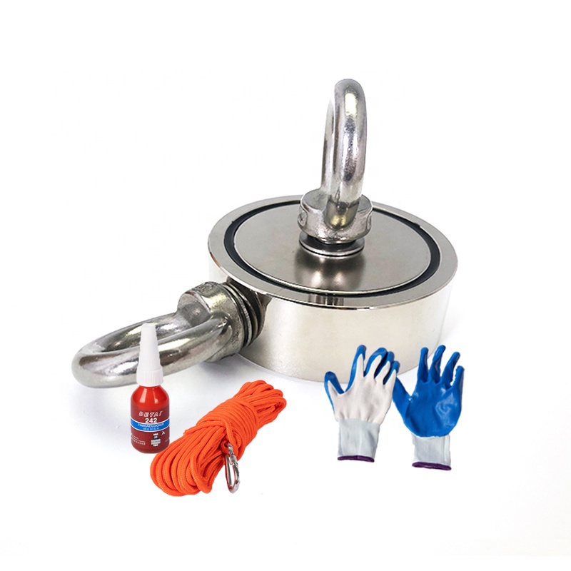 Двухсторонний рыболовный магнит, супермощный магнит для рыбалки с 880lbs комбинированным неодимовым магнитом, набор для рыбалки с окуляром