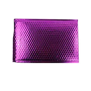 High Quality Custom Printed Golden Or Purple Plastic Kraft Padded Mailing Bags Poly Mailers Envelope With Bubble Inside