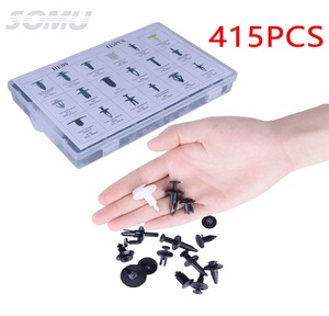 415 Stück Karosserie Kunststoff Push Pin Clips Kotflügel Stoßstangen befestigungen Sortiment mit Schrauben dreher - Product Image 2