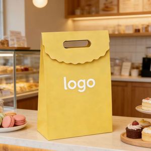 Custom Kraft Paper Bags with Diecut Handles and Personalized Designs Are the Ideal Choice for <b>Packaging</b> Jewelry and Handicrafts. - Product Image 3