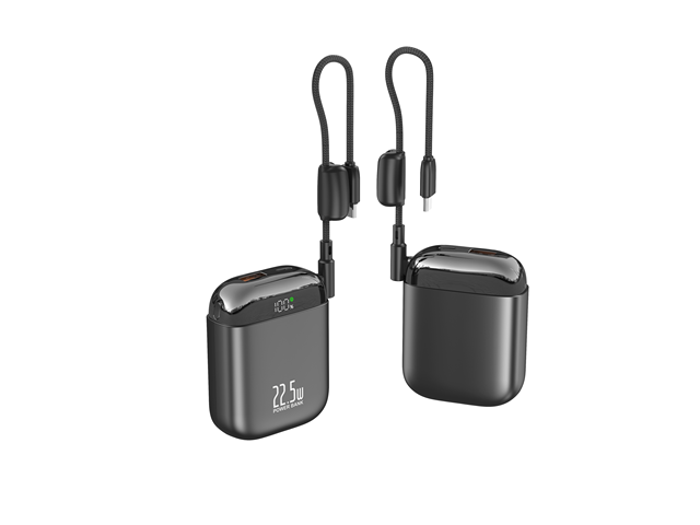 Portable Z1 Powerbank 10000mAh 22.5W USB-C PD Fast Charging External Battery Pack with Extra Cable