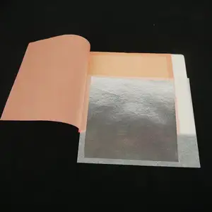 転写小冊子9.5x9.5 cm純粋な本物の銀箔