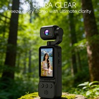 Caméra d'action 4K HD de poche avec vision nocturne, enregistreur audio et vidéo, caméra portable