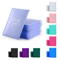 Sac d'emballage de courrier auto-scellant Enveloppe rembourrée de courrier écologique Violet Expédition postale Logo personnalisé Imprimé Poly Bubble Mailer