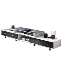 Nouveautés : Table Basse Extensible sur Pied et Meuble TV Combiné pour Petits Espaces de Vie - Style Nordique en Matériau Plaqué