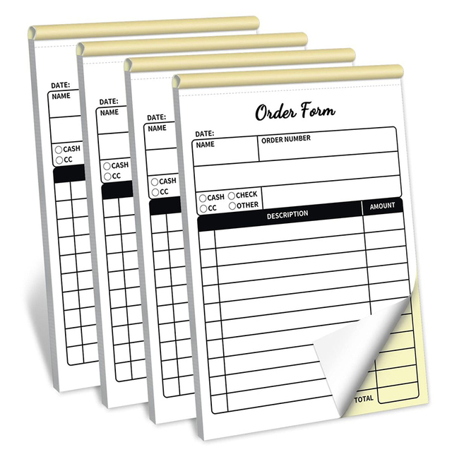 Customized Logo 2345 Layer Duplication NCR Carbonless Copy Paper Book Form Invoice Receipt Tally Purchase Order Cardboard