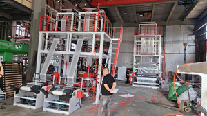 Double Die Head <strong>2</strong> Roll HDPE Film Blowing <strong>Machine</strong> SJ65-600x2 - Product Image 5