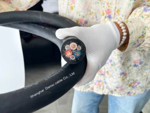 Câble d'alimentation robuste <span class=keywords><strong>Darou</strong></span> IEC 60092 0,6/1 kV à âme en cuivre, gaine XLPE CPE/Néoprène, 4-70 mm² pour l'exploitation minière souterraine du charbon - Product Image 3