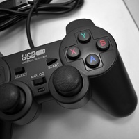 Manette de jeu d'arcade filaire 2-en-1 USB pour PC, manette rétro pour 1 ou 2 joueurs avec câble USB, service OEM en gros
