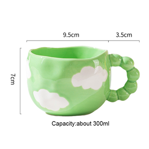 แก้วกาแฟเซรามิกลายหัวใจการ์ตูนสีชมพูถ้วยแฟนซีแก้วลายครามน่ารักสำหรับใช้ในชีวิตประจำวัน - Product Image 6