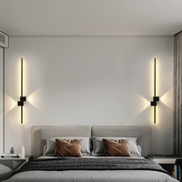 Lumière murale LED de décoration intérieure moderne pour salon, design nordique minimaliste, télécommande, aluminium, gel de silice