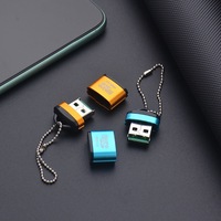 Lecteur de cartes TF/USB3.2 Gen2 haute vitesse portable en alliage d'aluminium de style porte-clés pour smartphones – Vente en gros