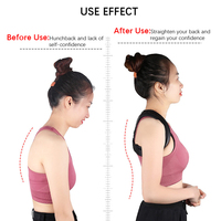 LADYGLOW Ceinture de soutien dorsale ajustable pour scoliose, pour hommes et femmes, en néoprène, correcteur de posture
