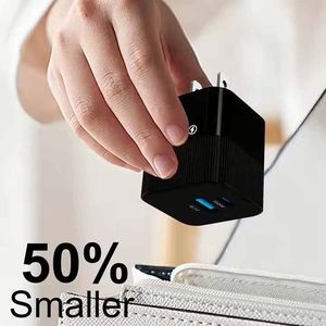 Produits les plus vendus, derniers arrivages, chargeur rapide USB-C PD 25W GAN double USB-C, chargeurs universels, port de charge pour téléphone, chargeur mural USB-C super mini - Product Image 5