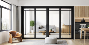 <span class=keywords><strong>Porte</strong></span> <span class=keywords><strong>coulissante</strong></span> <span class=keywords><strong>en</strong></span> alliage d'aluminium avec <span class=keywords><strong>verre</strong></span> pour balcon, patio ou entrée - Product Image 6