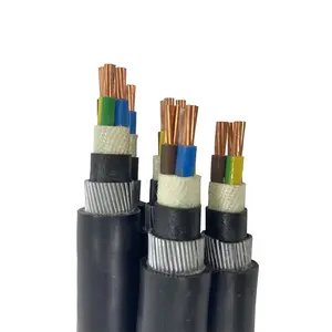 Elektrisches Kabel bewaffnet 5 X10Mm 5 X16 5 X6 4 X4 4 X6 4 x6mm2 Mehradriges PVC-Stromkabel