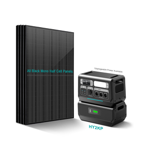Sistema de Almacenamiento de Energía Solar de 2KW con <span class=keywords><strong>Microinversor</strong></span> Integrado y Planta de Energía Compacta LiFePO4 con Celdas Fotovoltaicas Negras de Media Celda para Uso en Balcones - Product Image 2