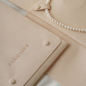 Plateau de rangement pour bijoux en microfibre avec logo personnalisé PandaSew, plateau pour colliers, emballage pour bijoux - Product Image 4
