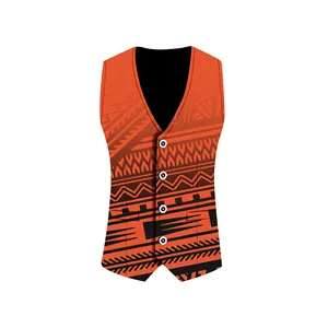 OEM personalizado polinesio traje de boda chalecos para hombres Slim Fit vestido chaleco hombre Formal esmoquin chaleco Casual chaqueta sin mangas - Product Image 1